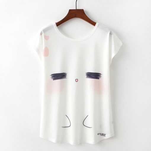 Summer Novelty Women Cute Style  Cat Print T-shirtTopsHTB11KeBbeGSBuNjSspbq6AiipXa4