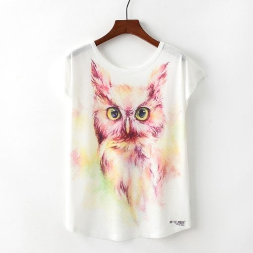 Summer Novelty Women Cute Style  Cat Print T-shirtTopsHTB1Be9zbf1TBuNjy0Fjq6yjyXXa9