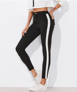 Contrast Panel Side Skinny Ankled Striped PantsBottomsHTB1DUDtoH9YBuNjy0Fgq6AxcXXaE