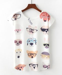 Summer Novelty Women Cute Style  Cat Print T-shirtTopsHTB1gRWybh1YBuNjy1zcq6zNcXXai