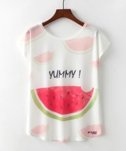 Summer Novelty Women Cute Style  Cat Print T-shirtTopsHTB1vaqzbb5YBuNjSspoq6zeNFXac
