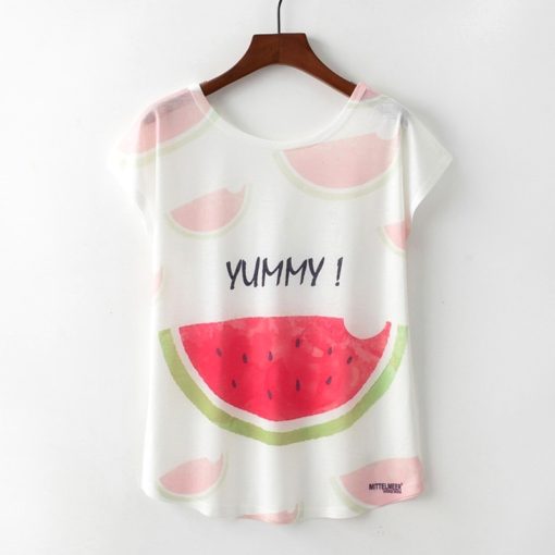 Summer Novelty Women Cute Style  Cat Print T-shirtTopsHTB1vaqzbb5YBuNjSspoq6zeNFXac