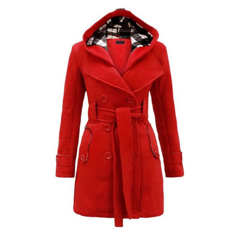 Casual Solid Color Hooded Coat – Miggon