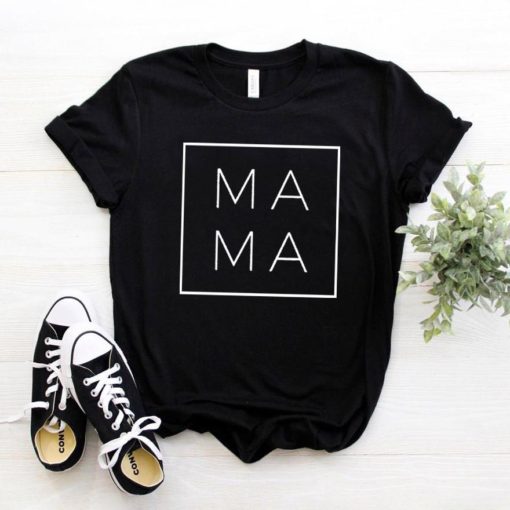 Mama Square Women T-ShirtsTopsblack