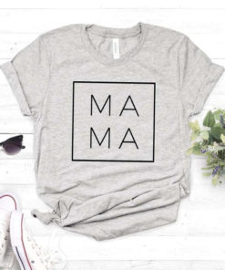 Mama Square Women T-ShirtsTopsgray