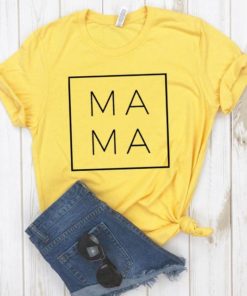 Mama Square Women T-ShirtsTopsyellow