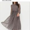 Elegant Dot Print Vintage Long DressDressesCOVER-2-2