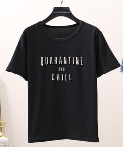 Women Quarantine T-ShirtsTopsblack-2