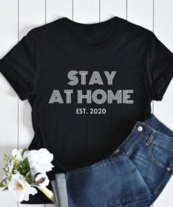 Stay At Home Women’s T-ShirtTopsblack-3