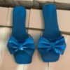 Solid Butterfly SlippersShoesblue-12