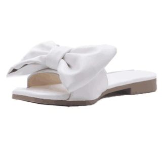 Solid Butterfly SlippersShoeswhite-19