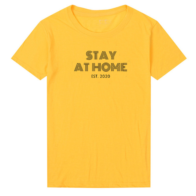Stay At Home Women’s T-ShirtTopsyellow-1