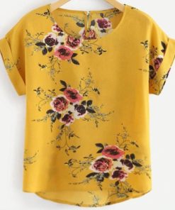 Floral Print Pullover Blouse – Yellowyellow