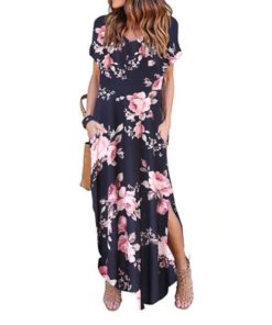 Plus Size Floral Maxi DressDresses1-8