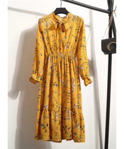 Korean Style Vintage Chiffon Shirt DressDresses2-31