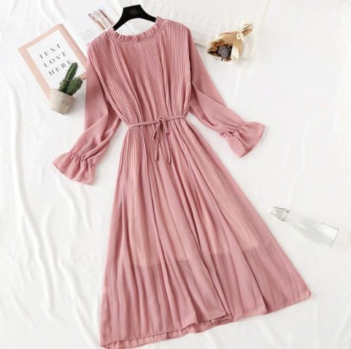 Casual Flare Sleeve Vintage DressDresses3-12