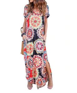 Plus Size Floral Maxi DressDresses5-7