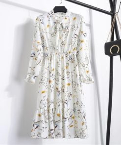 Korean Style Vintage Chiffon Shirt DressDresses6-21
