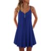 Casual Mini Summer DressDressesDARK-BLUE-2