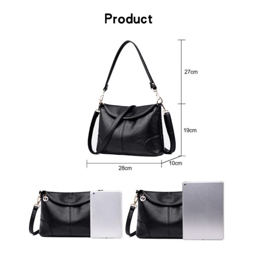 New Elegant Shoulder Bag for Women Leather Fashion Envelope Crossbody Bag With 2 Shoulder Straps Black Blue Purple Red