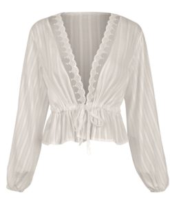 Stunning Long Sleeve Lace Blouse