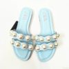 Stunning PU Pearl SlippersShoesLIGHT-BLUE