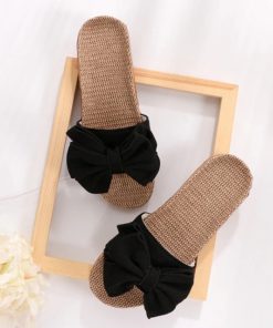 New Butterfly Slippers SandalsShoesblack-1