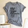 Girls Just Wanna Have Fundamental Human Rights T ShirtsTopslight-gray