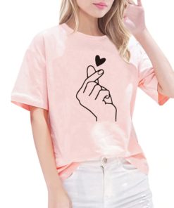 Love Heart T ShirtTopspink-love