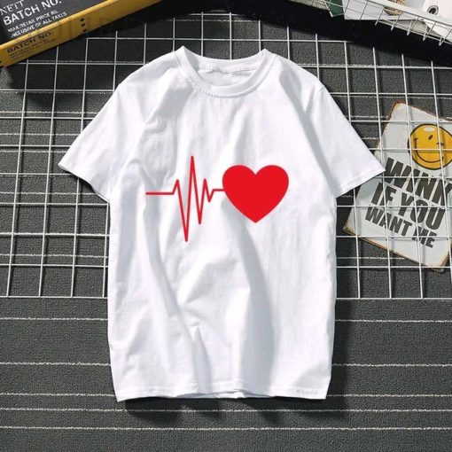 Love Heart T ShirtTopswhite-heart