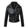 New Autumn Winter Black Leather JacketDresses1-18
