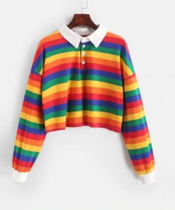 Striped Korean Style SweatshirtDresses1-32