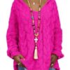 Plus Size Pullover Knitted Warm SweaterDresses4-11