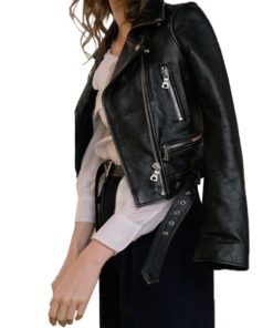 New Autumn Winter Black Leather JacketDresses4-15
