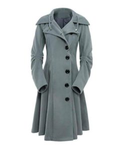 2020 New Style Trench CoatTopsGray-3