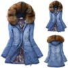 Thick Fur Collar Hooded Down JacketTopsQWQ