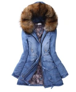 Thick Fur Collar Hooded Down JacketTopsR