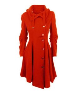 2020 New Style Trench CoatTopsRed-7
