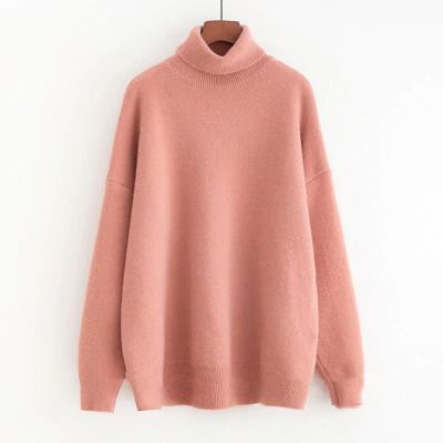 Warm Thick Solid Pullover SweaterDresses2-1