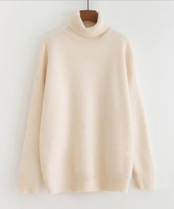 Warm Thick Solid Pullover SweaterDresses5-1
