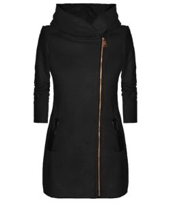 Solid Color Zipper Hooded Plus Size CoatDressesAutumn-Winter-Plus-Size-Fashion-2