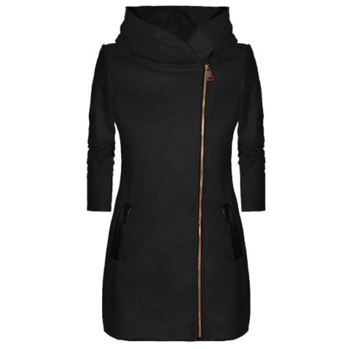 Solid Color Zipper Hooded Plus Size CoatDressesAutumn-Winter-Plus-Size-Fashion-2