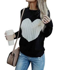 Women’s Heart Printed Knitted SweaterTopsAutumn-Women-s-Sweater-Casual-St-4