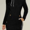 Fall Style Extra Long HoodieDressesExtra-Long-Hoodie-Plain-Hooded-E