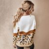 Leopard Patchwork Fall Knitted SweaterTopsFashion-Leopard-Patchwork-Autumn