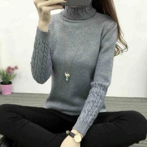 Thick Warm Winter SweaterTopsGray-5