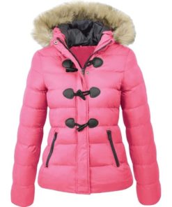 New Arrival Solid Color Winter Warm JacketTopsPINK-13