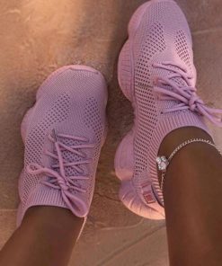 Air Mesh Breathable SneakerBootsPink-9