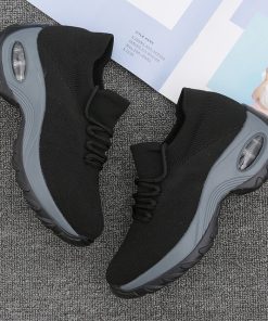 Breathable Platform SneakerShoesblack-33