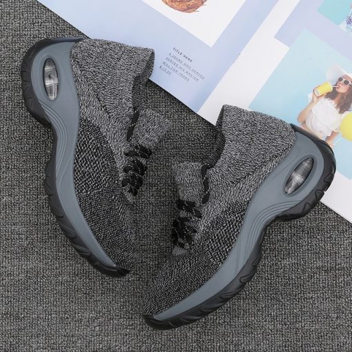 Breathable Platform SneakerShoesgrey-7